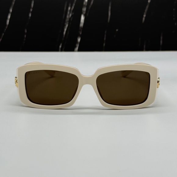 NEW GG1403SK 004 GUCCI BEIGE BROWN SQUARE WOMEN GUCCI SUNGLASSES - Picture 5 of 10